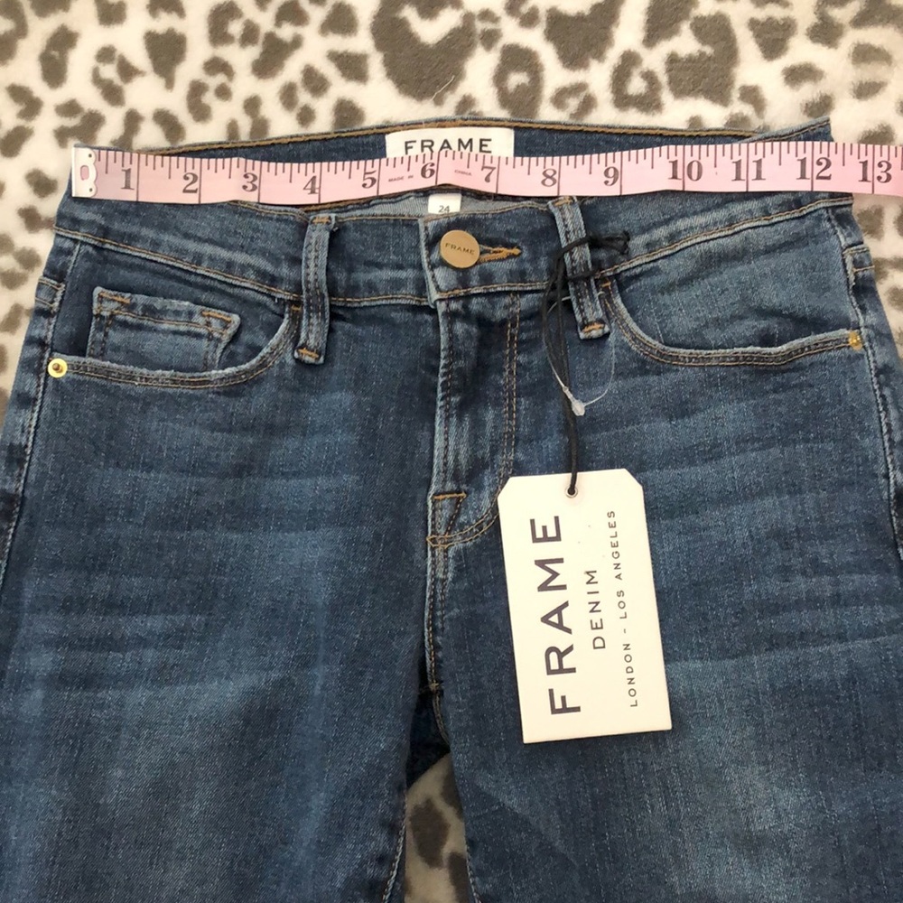 Frame Denim Le Skinny de Jeanne in Fillmore Blue Wash Size 24 - Picture 12 of 17